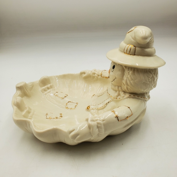 Lenox, Scarecrow Bowl candy dish with gold accents - Picture 2 of 10